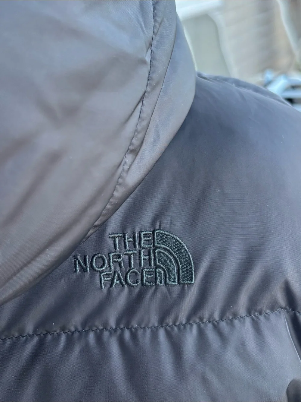 The North Face Girls Size Large 14/16 Goose Down Fleece Hooded Jacket Black